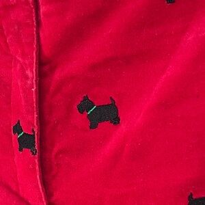 Lilly Pulitzer Vintage Velvet Scotty Dog Embroidered Pants Size 6